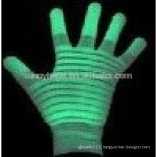 Fluorescent PVC glove for highway policemen